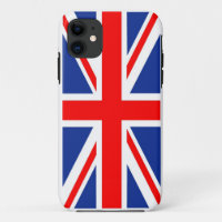 Bandeira britânica de Union Jack no caso do iPhone