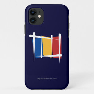Capa Para iPhone Da Case-Mate Bandeira da escova de Romania