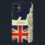 Capa Para iPhone Da Case-Mate Bandeira de Big Ben Union Jack da cidade de<br><div class="desc">Bandeira de Big Ben Grâ Bretanha da cidade de Londres</div>