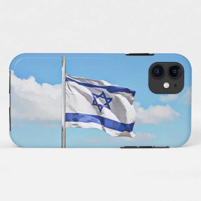 Capa Para iPhone Da Case-Mate Bandeira de Israel (Verso (horizontal))