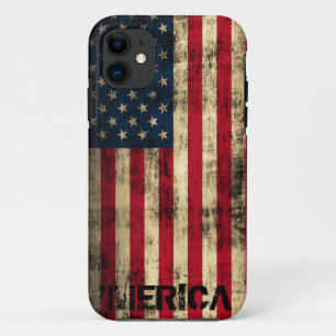 Capa Para iPhone Da Case-Mate Bandeira de Merica do Grunge personalizado do