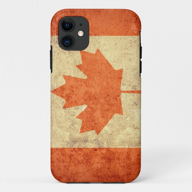 Capa Para iPhone Da Case-Mate Bandeira do Canadá - Grunge (Verso)