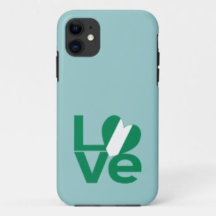 Capa Para iPhone Da Case-Mate Bandeira do Coração LOVE Verde Nigeriano