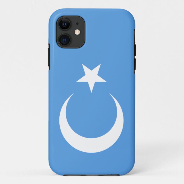 Capa Para iPhone Da Case-Mate Bandeira do leste de Turkestan Uyghur (Verso)