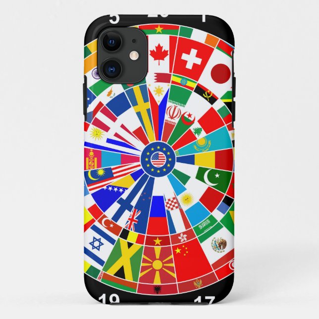 Capa Para iPhone Da Case-Mate bandeira do país mundial dardos jogos de conselho  (Verso)