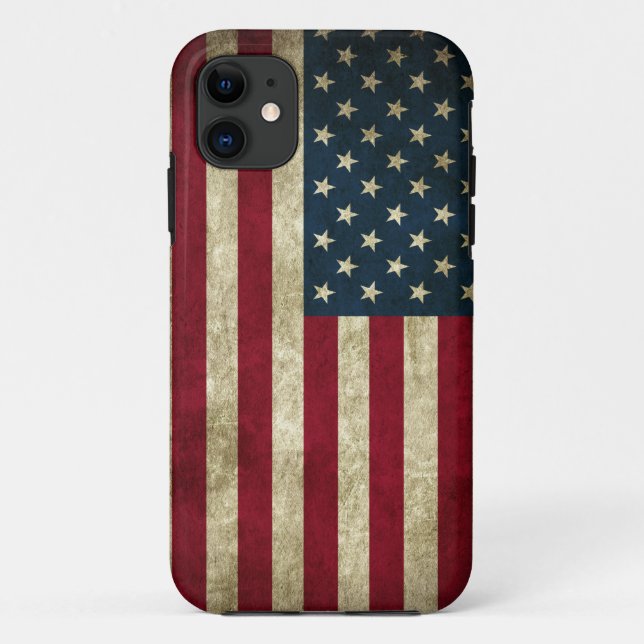 Capa Para iPhone Da Case-Mate Bandeira dos E.U. do Grunge (Verso)