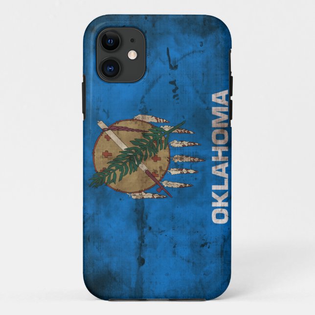 Capa Para iPhone Da Case-Mate Bandeira gasta de Oklahoma; (Verso)