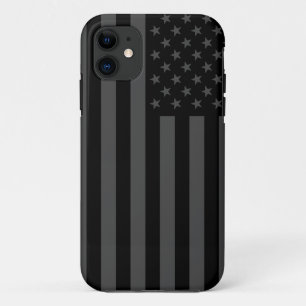 Capa Para iPhone Da Case-Mate Bandeira negra e cinza da América