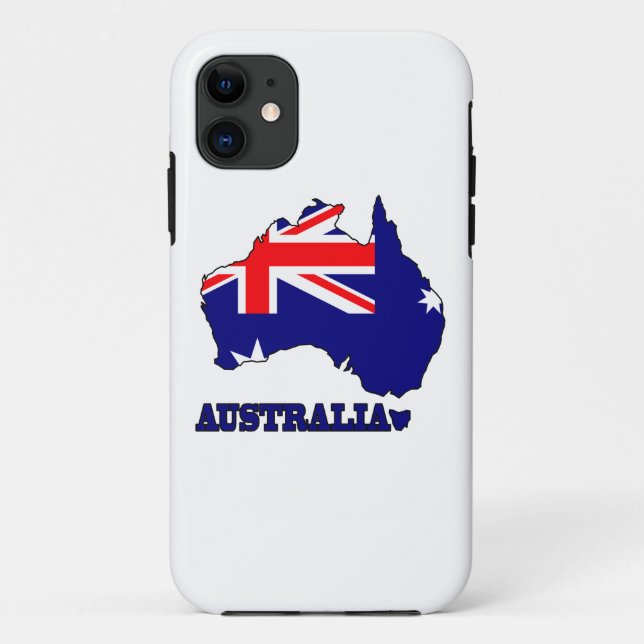 Capa Para iPhone Da Case-Mate Bandeira no mapa de Austrália (Verso)
