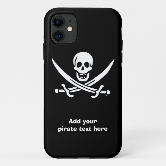 Capa Para iPhone Da Case-Mate Bandeira pirata de Jolly roger (Verso)