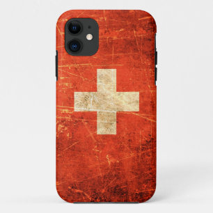 Capa Para iPhone Da Case-Mate Bandeira Vintage Swiss Arranhada e Vestida