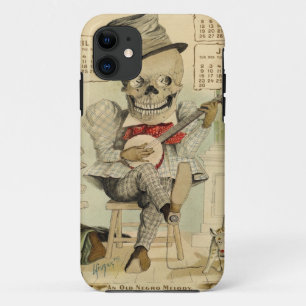 Capa Para iPhone Da Case-Mate Banjo do vintage que joga o esqueleto