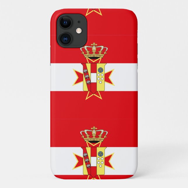 Capa Para iPhone Da Case-Mate Banner branco vermelho Grão-Ducado da Toscana (Verso)