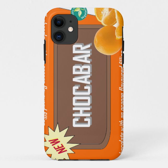 Capa Para iPhone Da Case-Mate Bar de chocolate (laranja) (Verso)