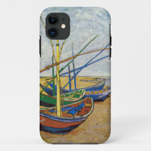 Capa Para iPhone Da Case-Mate Barcos de pesca de Van Gogh na praia