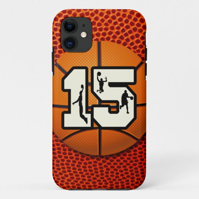 Capa Para iPhone Da Case-Mate Basquetebol do número 15 (Verso)