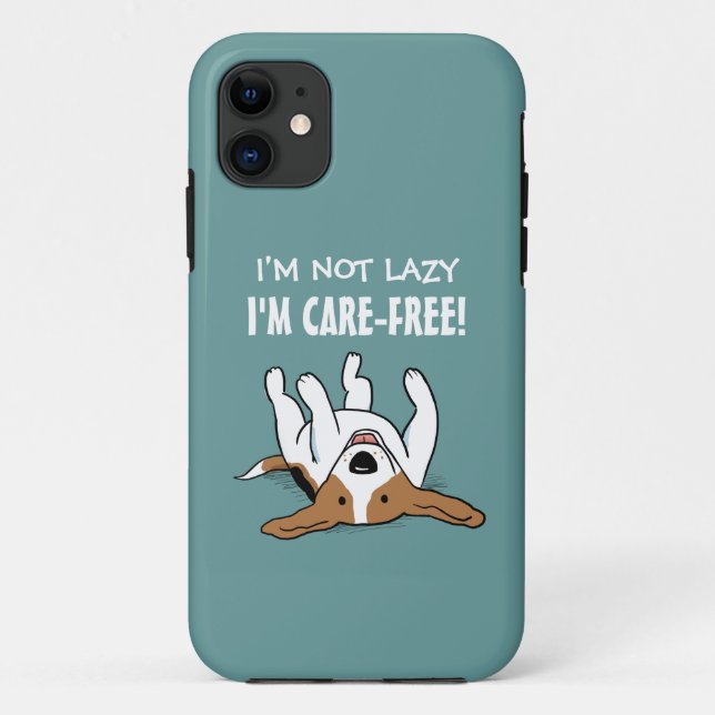 Capa Para iPhone Da Case-Mate Beagle Fofo - Cachorro com Texto Personalizado (Verso)