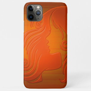 Capa Para iPhone Da Case-Mate Bela Ilustração de jovem Mulher com Cabelo Ondulad