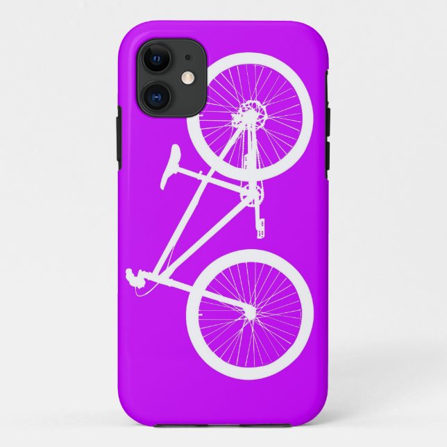 Capa Para iPhone Da Case-Mate Bicicleta branca no roxo (Verso)