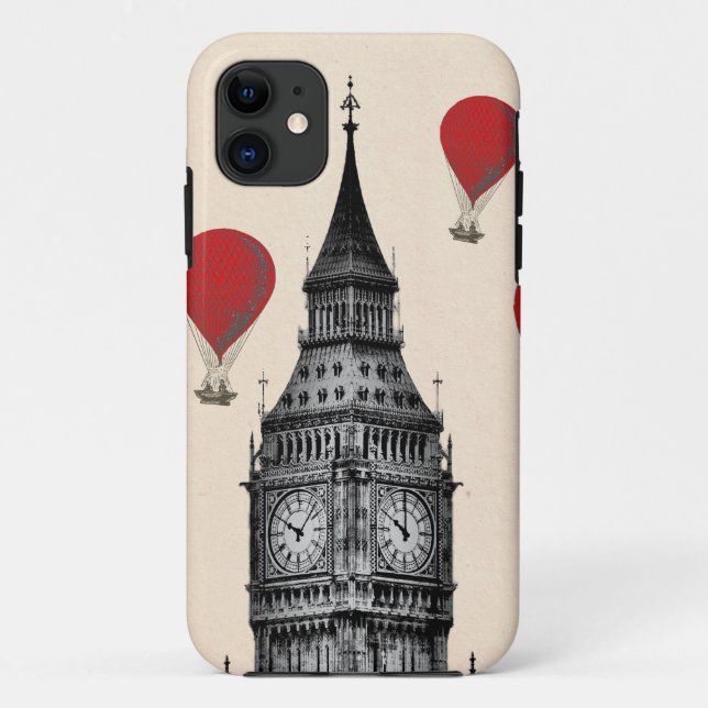Capa Para iPhone Da Case-Mate Big Ben e Red Hot Air Balloons 2 (Verso)