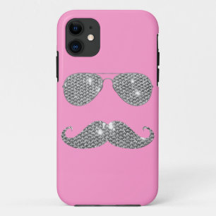 Capa Para iPhone Da Case-Mate Bigode engraçado do diamante com vidros