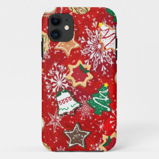 Capa Para iPhone Da Case-Mate Biscoitos de Natal e Flocos de Neve em Vermelho