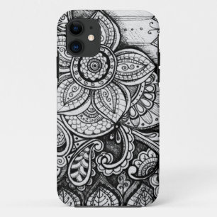 Capa Para iPhone Da Case-Mate Black Velvet White Damask Dreamcatcher Mandala Art