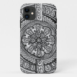 Capa Para iPhone Da Case-Mate Black Velvet White Damask Dreamcatcher Mandala Art