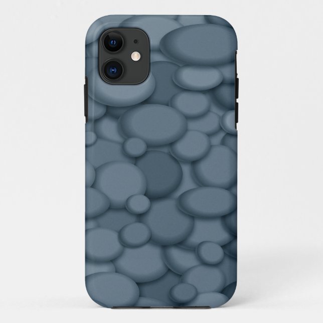 Capa Para iPhone Da Case-Mate Blue River Rock Pebbles Art (Verso)