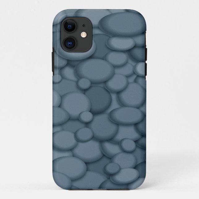 Capa Para iPhone Da Case-Mate Blue River Rock Pebbles Art (Verso)