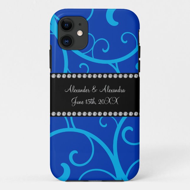 Capa Para iPhone Da Case-Mate Boias azuis favores de casamento (Verso)
