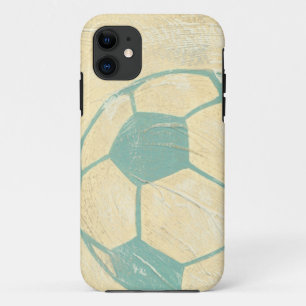 Capa Para iPhone Da Case-Mate Bola de futebol de Pastel Blue por Chariklia Zarri
