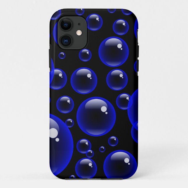 Capa Para iPhone Da Case-Mate Bolhas azuis (Verso)