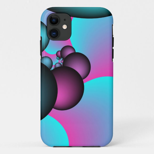 Capa Para iPhone Da Case-Mate bolhas rosa e azul claro (Verso)