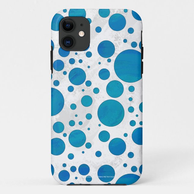 Capa Para iPhone Da Case-Mate Bolinhas azuis oceânicas (Verso)