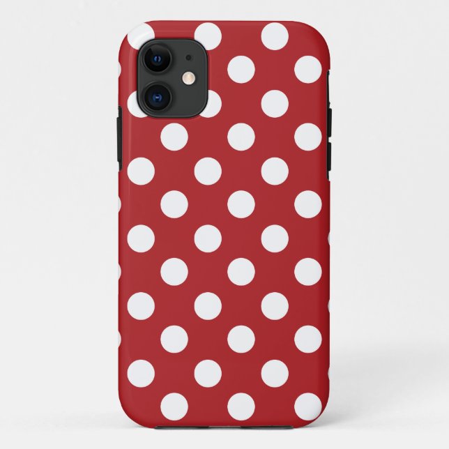 Capa Para iPhone Da Case-Mate Bolinhas brancas vermelhas (Verso)