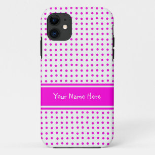 Capa Para iPhone Da Case-Mate Bolinhas cor-de-rosa chocantes no fundo branco