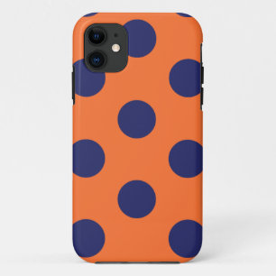 Capa Para iPhone Da Case-Mate Bolinhas da capa de telefone (Laranja e Marinho Az
