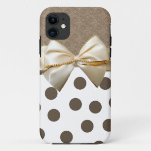 Capa Para iPhone Da Case-Mate Bolinhas de Brown do vintage grandes