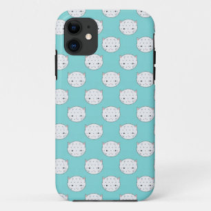 Capa Para iPhone Da Case-Mate Bolinhas Gatinho branco face over teal