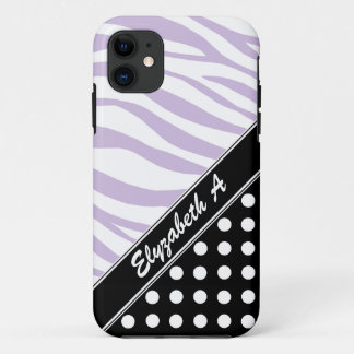 Capa Para iPhone Da Case-Mate Bolinhas Preta Zebra Roxa Imprimir iPhone 5 Case