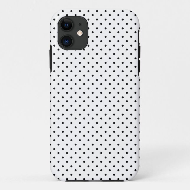 Capa Para iPhone Da Case-Mate Bolinhas preto e branco (Verso)
