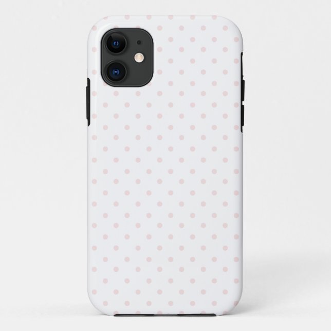 Capa Para iPhone Da Case-Mate Bolinhas rosa e brancas (Verso)