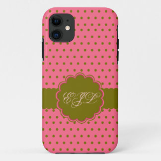 Capa Para iPhone Da Case-Mate Bolinhas rosa e verde