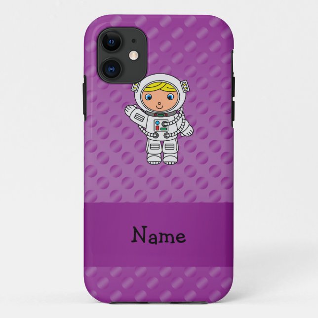 Capa Para iPhone Da Case-Mate Bolinhas roxas personalizadas astronautas (Verso)