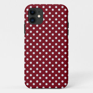 Capa Para iPhone Da Case-Mate Bolinhas vermelhas e brancas do teste padrão de