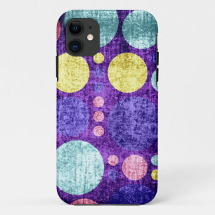Capa Para iPhone Da Case-Mate Bolinhas Vintage Grunge   Água púrpura amarela