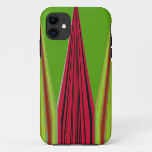 Capa Para iPhone Da Case-Mate Bonita design de arte fractal verde-amarela vermel