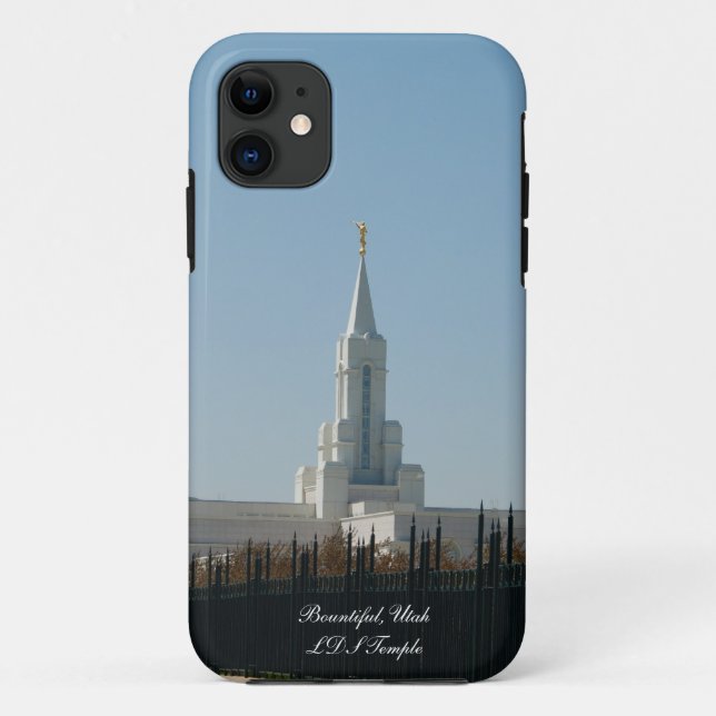 Capa Para iPhone Da Case-Mate Bonito, Caso do Templo do Utah LDS (Verso)