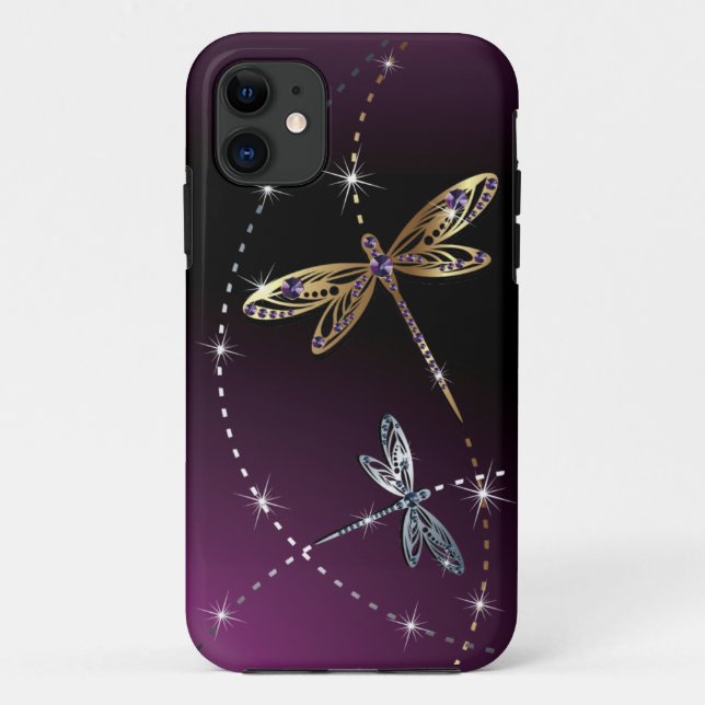 Capa Para iPhone Da Case-Mate Borboleta do diamante do encanto (Verso)